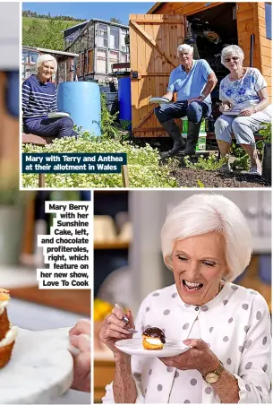  ?? ?? Mary with Terry and Anthea at their allotment in Wales