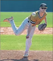  ?? Tim Godbee, File ?? Calhoun pitcher Bryse Ingle delivers a pitch during game one against the Fannin County Rebels on Feb. 29.