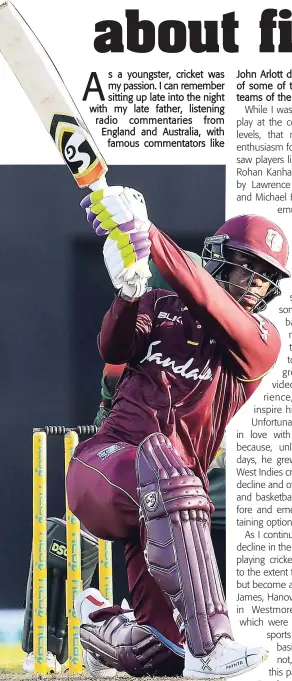  ??  ?? Talented West Indies youngster Shimron Hetmyer.