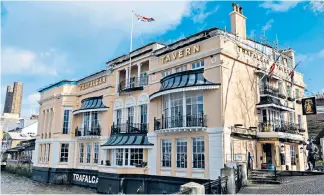  ??  ?? London’s Trafalgar Tavern, beloved by Libby Purves, where she heard marine poetry and sang shanties