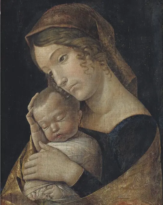  ??  ?? His mother mild: Andrea Mantegna’s Madonna with Sleeping Child (about 1460) is a tender vision of a mother and her child