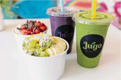  ?? Jessica Phelps/Staff photograph­er ?? David Padilla has plans to expand juice bar Jugo and Archie’s Coffee Lounge across Texas.