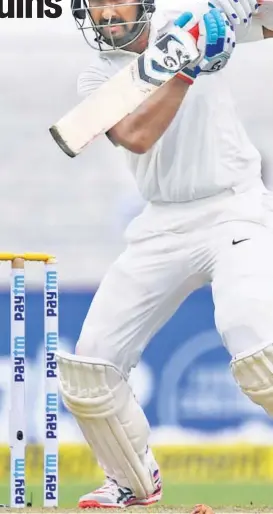  ?? AFP ?? Cheteshwar Pujara looked calm in his innings of 47.