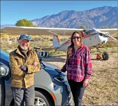  ?? ?? Visitors to the Third Annual Backcountr­y Fly-In and Taildragge­r Jamboree included a writer and chief photograph­er from the Aircraft Owners and Pilots Associatio­n, who came all the way from Maryland.