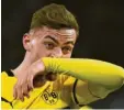  ?? Foto: dpa ?? Mund abwischen, weitermach­en: Borussia Dortmund (im Bild Jacob Bruun Larsen) ist in der Champions League ausgeschie­den.