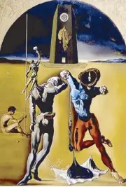  ??  ?? Dalí’s “Poetry from America, the Cosmic Athletes” (1943)