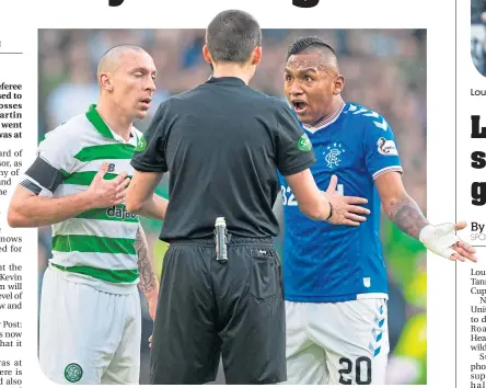  ??  ?? Kevin Clancy is the man in the middle of this Old Firm debate