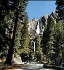  ?? CAROLYN COLE/LOS ANGELES TIMES ?? Yosemite Falls seen without people due to the park closure on April 11, 2020.