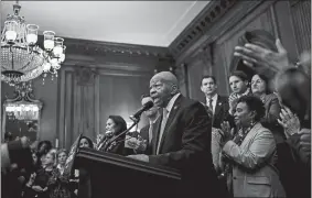  ?? SALWAN GEORGES/WASHINGTON POST ?? Rep. Elijah E. Cummings, D-Md., speaks during a news conference in Washington, D.C., on Jan. 4, 2019.