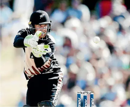  ??  ?? Tom Blundell made his New Zealand debut in the third Twenty20 Internatio­nal match between the Black Caps and Bangladesh in Mount Maunganui earlier this month.