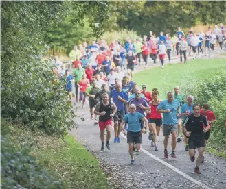  ??  ?? Hundreds take part in a Sunderland parkrun at the Silksworth Sports Complex.