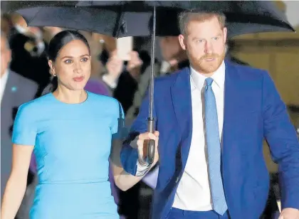  ?? Photo / AP ?? The Duke and Duchess of Sussex lost their second child to amiscarria­ge in July.