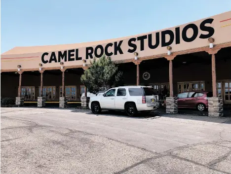  ??  ?? The exterior of Camel Rock Studios, a new film studio owned by Tesuque Pueblo of New Mexico, near Santa Fe. The studio was transforme­d from its former use as a casino.