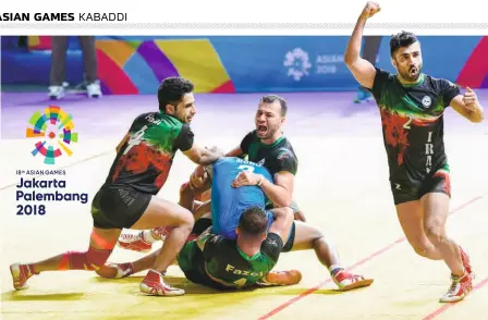  ?? PTI ?? Turning the tables: India had defeated Iran by just two points at the 2014 Asian Games. This time, the West Asian side hammered the reigning champion 2718.