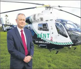  ??  ?? Air Ambulance chief executive Adrian Bell is overseeing the move to Rochester airport