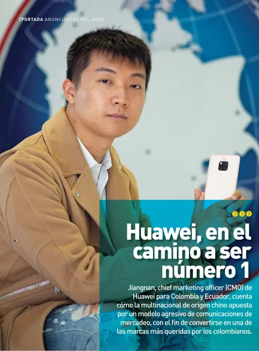  ??  ?? Jiangnan, chief marketing officer (CMO) de Huawei para Colombia y Ecuador.