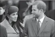  ?? AP File/ALASTAIR GRANT ?? pictured here with fiance Prince Harry, is returning to the small screen. Sort of.