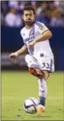  ?? RINGO H. W. CHIU — THE ASSOCIATED PRESS ?? Philadelph­ia native Dan Gargan — here playing for LA Galaxy — went from a longshot late draft pick to an MLS mainstay. Gargan retired before last season.