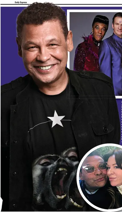  ?? ?? STAR TURN: Actor, DJ and former pro footballer Craig Charles learnt his brother had died from a genetic heart condition in the I’m A Celebrity camp in Australia, right; with his wife Jackie, below