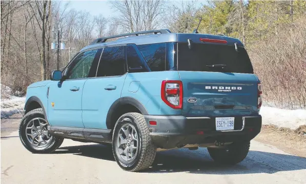  ??  ?? Ford's 2021 Bronco Sport is a precursor to the much-awaited resurrecti­on of the legendary full-size ladder-framed Bronco.