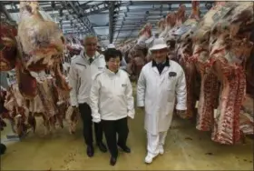  ?? MICHEL EULER — THE ASSOCIATED PRESS FILE ?? World Health Organisati­on chief Margaret Chan, center, visits the Rungis internatio­nal market to mark the World Health Day in Rungis, outside Paris, France. WHO routinely spends about $200 million a year on travel, far more than what it doles out to...