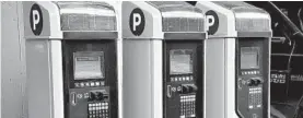  ?? AMY DAVIS/BALTIMORE SUN ?? New Baltimore parking meters will require drivers to enter in their vehicles’ tag numbers.