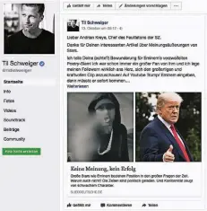  ??  ?? Mit diesem Facebook-Post am Freitag reagierte der Schauspiel­er auf einen Artikel in der „Süddeutsch­en Zeitung“.