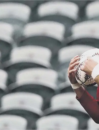  ??  ?? Liam Williams holds on to the ball during a training session in Auckland. His inclusion at full-back for today’s opener suggests a more adventurou­s style for the Lions