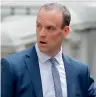  ?? AFP ?? new Brexit Minister Dominic Raab leaves his new office at the Downing Street. —