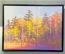  ?? SPECIAL TO THE EXAMINER ?? Edge of the Woods was one of the paintings on exhibit at the John Lennard display at the Gallery on the Lake in Buckhorn. Lennard’s love of nature is vividly expressed in his use of oils.