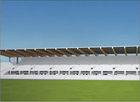  ??  ?? An artist’s impression of the proposed new stand at Pairc Tailteann.