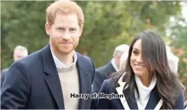  ??  ?? Harry at Meghan