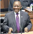  ??  ?? President Cyril Ramaphosa delivers his State of the Nation address in Cape Town