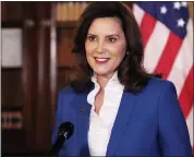  ?? MICHIGAN OFFICE OF THE GOVERNOR VIA AP ?? Gov. Gretchen Whitmer delivers her virtual State of the State address the state, Wednesday, in Lansing.