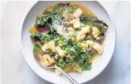  ?? Linda Xiao, © The New York Times Co. ?? One-Pot Braised Chard With Gnocchi, Peas and Leeks.