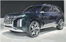  ??  ?? The Grandmaste­r will top the Hyundai utility lineup and likely arrive in late 2019 as a 2020 model.
