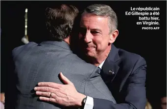  ??  ?? Le républicai­n Ed Gillespie a été battu hier, en Virginie. PHOTO AFP