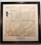  ??  ?? The lease agreement for the term of 99 years executed 30th April, 1860 between Sir Denham Jephson Norreys and trustees for Richard Longfield Esq., granting lease-hold of land for the constructi­on of the Clock House, Mallow. Donated by Philip Comyn,...