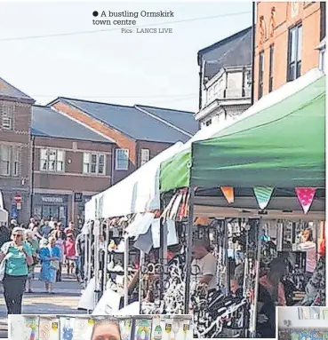  ?? Pics: LANCS LIVE ?? A bustling Ormskirk town centre
Left, Kelly Cawley, manageress of The Works