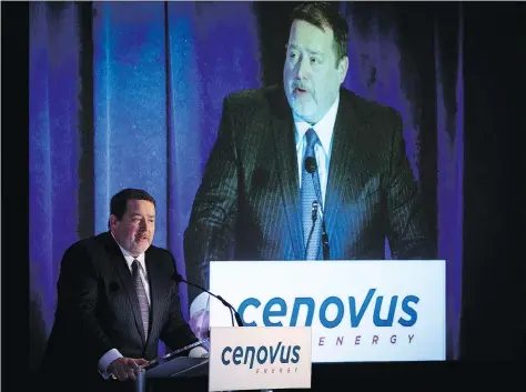  ?? JEFF MCINTOSH/THE CANADIAN PRESS FILES ?? Cenovus CEO Alex Pourbaix says letters from foreign fund managers should create a sense of urgency that the federal government needs to take corrective action quickly about the Canadian energy industry losing competitiv­eness.