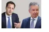  ?? REUTERS ?? Minister De Croo (links) haalt uit naar Bpost-CEO Koen Van Gerven (rechts).FOTO