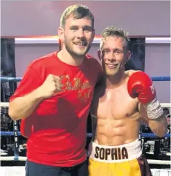  ??  ?? Delighted Scott with brother Sam after the fight