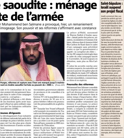  ?? (Photo AFP) ?? Purges, réformes et rupture avec l’Iran ont marqué jusqu’à maintenant en Arabie saoudite l’arrivée au pouvoir de « MBS ».