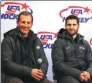  ??  ?? Team USA head coach Tony Granato (left) and veteran player Brian Gionta