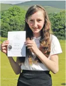  ??  ?? Frances MacDonald, 12, of Ardnamurch­an high school was placed first in the under13s fiddle competitio­n 21_ F26 Ardnamurch­an MOD 1_ Frances MacDonald