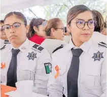  ?? CORTESÍA GOBIERNO MUNICIPAL ?? Se reconoció a mujeres policías.