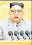  ??  ?? Kim Jong Un