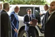  ?? EPA ?? French Foreign Minister Stephane Sejourne arrives to meet Lebanese Parliament Speaker Nabih Berri in Beirut