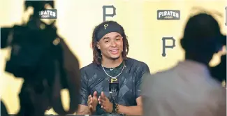  ?? AP ?? Chris Archer ayer durante la conferenci­a de prensa con los Piratas, su nuevo equipo.