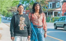  ?? CBC/HBO ?? Amanda Cordner and Bilal Baig star in “Sort of.” The CBC/HBO comedy series about a gender-fluid, South Asian millennial figuring out their life in Toronto picked up 18 Canadian Screen Award nomination­s.